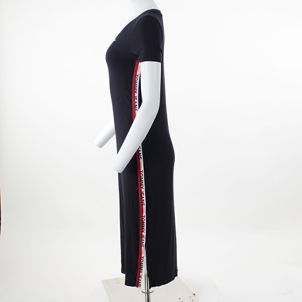 Tommy Jeans Ribbed T-Shirt Dress Sky Captain S - Picture 4 of 5